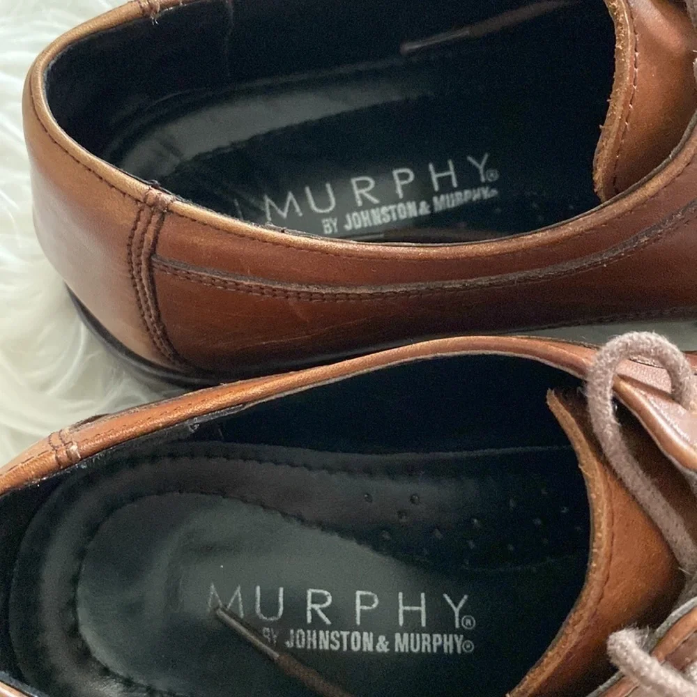 Johnston & Murphy brown leather Oxford shoes
